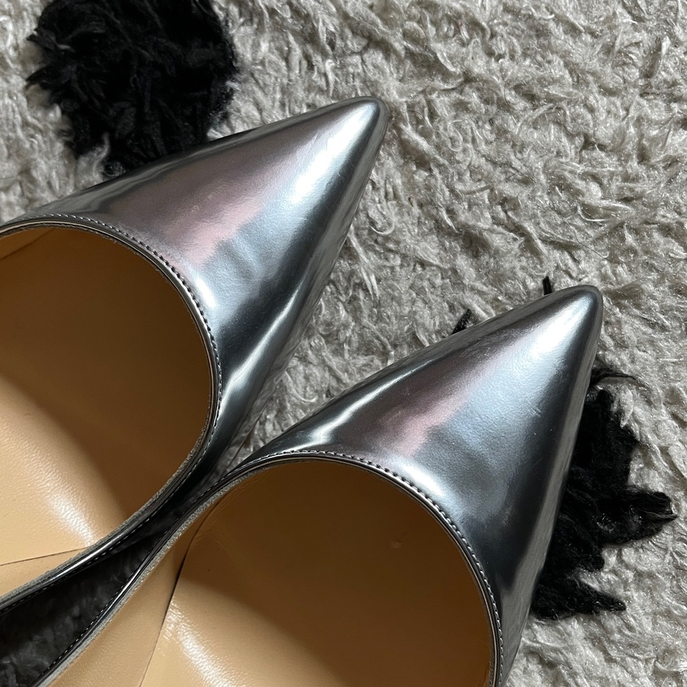 Christian Louboutin size 37.5 so Kate 120 Silver High Heel Pumps - Picture 7 of 16